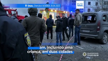 Três crianças entre os 13 mortos nos bombardeamentos russos de hoje