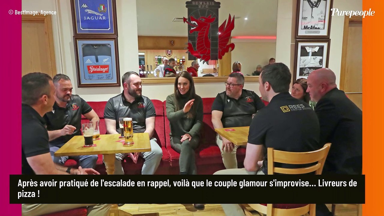 Kate Middleton et le prince William s'improvisent livreurs de pizzas, moment de convivialité au Pays de Galles