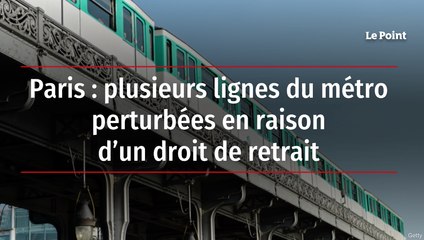 Paris : plusieurs lignes du métro perturbées en raison d’un droit de retrait