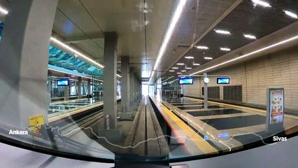 2 dakikalık Ankara-Sivas Hızlı Tren seyahati videosu