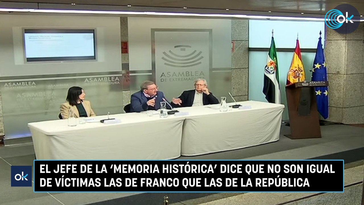 El jefe de la ‘memoria histórica’ dice que no son igual de víctimas las de Franco que las de la república