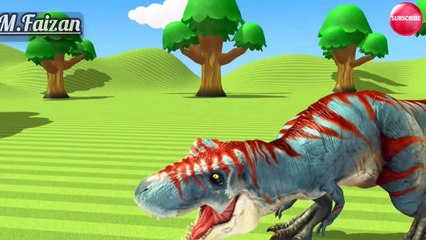 Funny Monkey Gorilla And T-Rex With Magic Watermelon | Animation For Kids