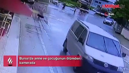 Yürekleri ağza getiren an! Anne ve çocuğu ölümden döndü