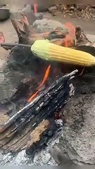 Village style corn frying