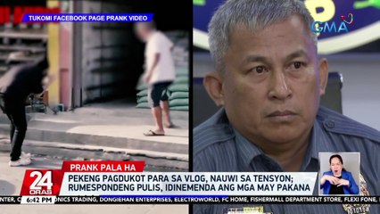 Pekeng pagdukot para sa vlog, nauwi sa tensyon; Rumespondeng pulis, idinemenda ang mga may pakana | 24 Oras