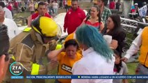 Lona cae en evento de Alejandra Del Moral en Tecámac