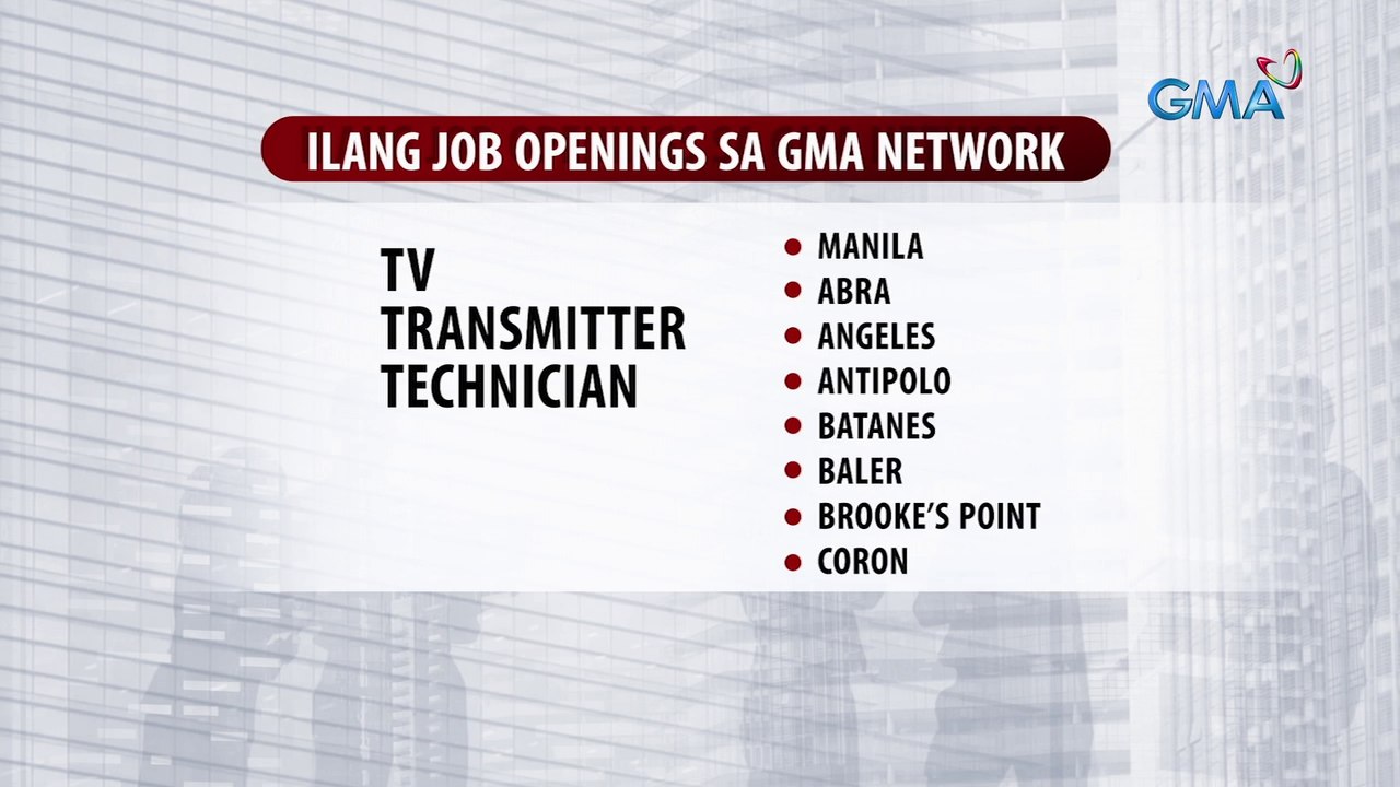 GMA Job Opening: TV Transmitter Technicians | 2...
