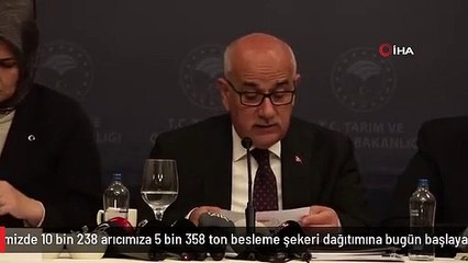 Bakan Kirişçi'den afet bölgesindeki arıcılara müjde: "12 ilimizde 10 bin 238 arıcımıza 5 bin 358 ton besleme şekeri dağıtımına bugün başlayacağız"