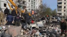 Ucraina, l'edificio colpito da un missile a Uman: almeno 14 morti