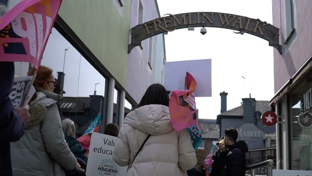 Hundreds of teachers take to a Maidstone picket line demanding a better pay deal.