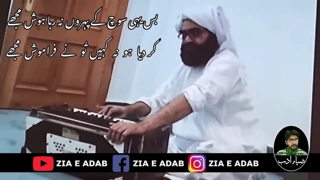 Pir Naseeruddin Naseer _ On Harmonium _ Bus Yehi Soch Ke Pehroun Na Raha Hosh Mujhe _ Zia e Adab