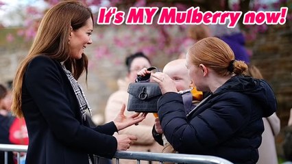 Adorable moment Kate Middleton lets a baby play with her handbag