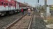 Wheels of goods train going through jammed, railway traffic affected
