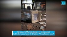 Queja de la Municipalidad por cómo quedó la Ciudad tras el acto de Cristina: 