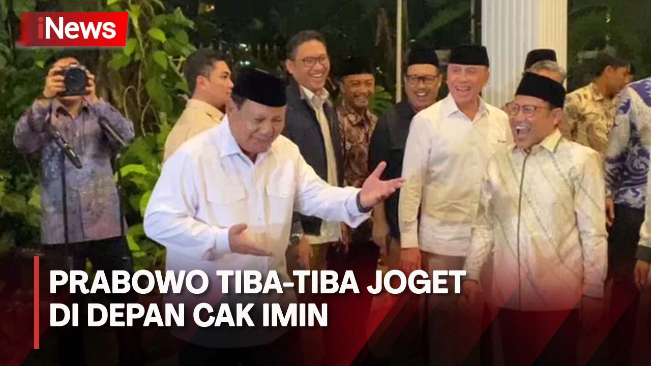Prabowo Tiba-Tiba Joget di Depan Cak Imin Usai Ditanya Soal Cawapres