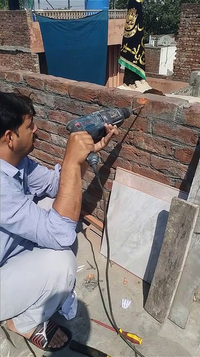 Un professional tools drill machine may reason big accident #accident  #unprofessional  #technical