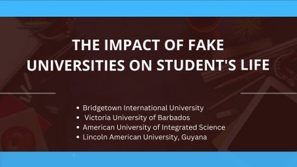 The Impact of fake universities on students Life