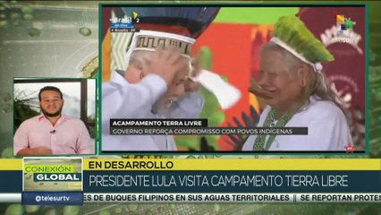 Lula visita Campamento Tierra Libre que reúne a indígenas en Brasilia