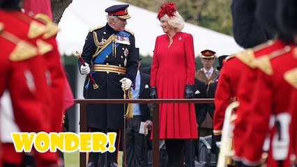 Queen Camilla surprised with red color as she and King Charles honored the armed forces