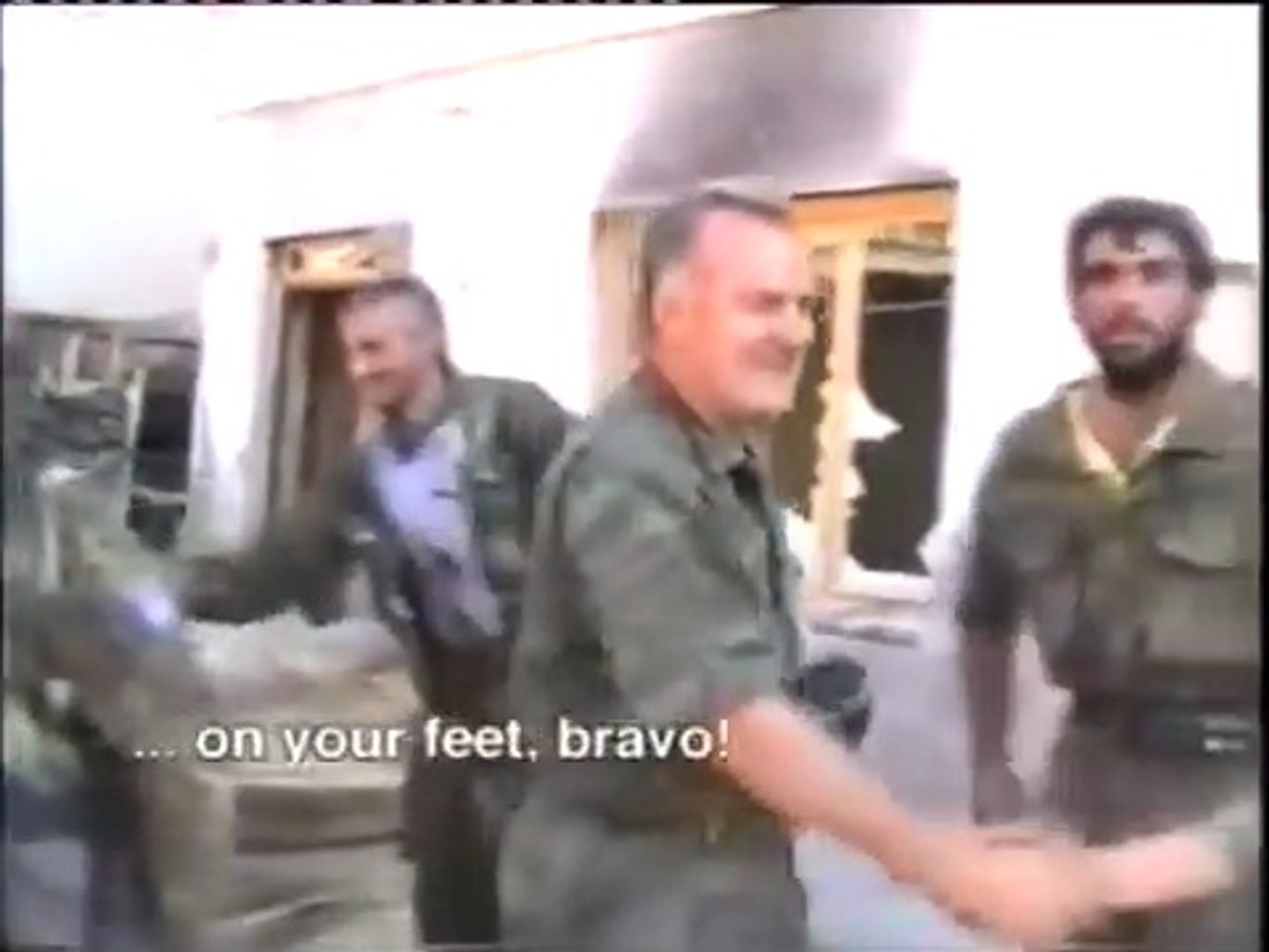 ⁣Ratko Mladic u Srebrenici