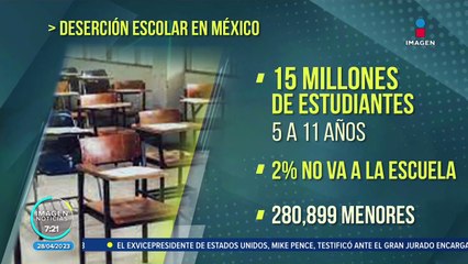 Deserción escolar en México: 2% de la población infantil no va a la escuela