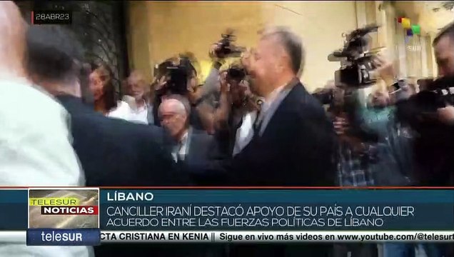 Canciller iraní manifiesta el apoyo de Irán a acuerdos entre fuerzas políticas de Líbano