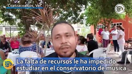 La falta de recursos le ha impedido estudiar en el conservatorio de música
