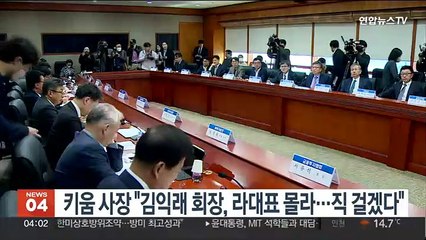 키움 사장 "김익래 회장, 라대표 몰라…직 걸겠다"