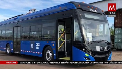 Autoridades informan de la llegada de 18 Trolebuses nuevos al puerto de Lázaro Cárdenas; CdMx