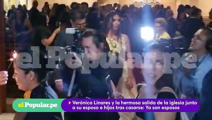 Vernica Linares y la hermosa salida de la iglesia junto a Alfredo Rivero