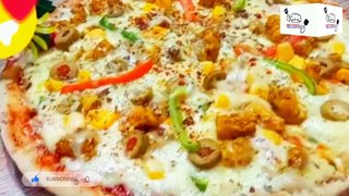 Pizza Recipe - Homemade Pizza - Pizza Without Oven & Yeast - Pizza by esey food's