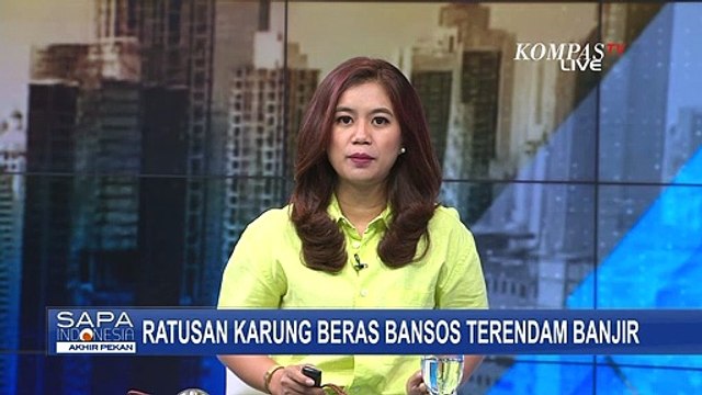 Hujan Deras di Tangerang, Ratusan Karung Beras Bansos Terendam Banjir