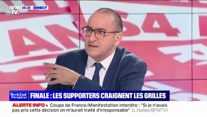 Grilles avec des piques au Stade de France: elles "peuvent s'abaisser en cas de pression majeure et de risque d'écrasement de foule", assure Laurent Nuñez