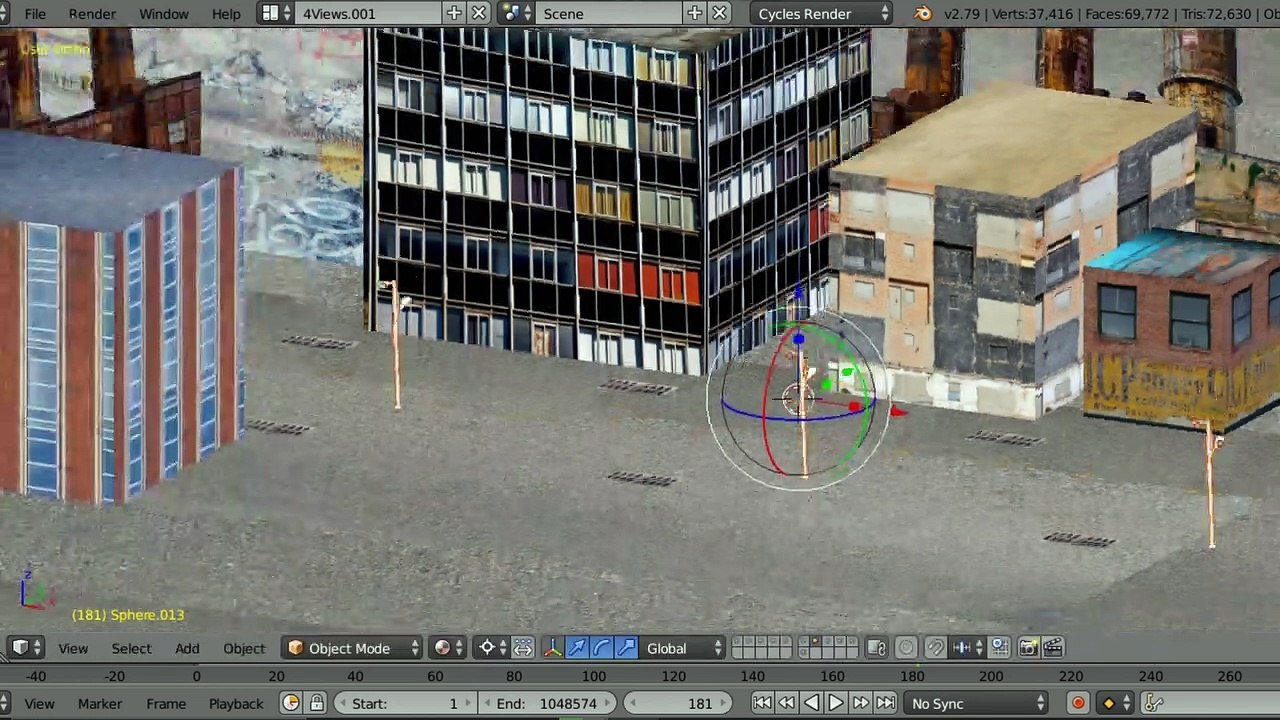 City Speed Build in Blender # 6 Lamp Posts