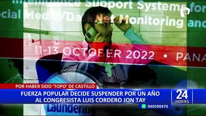 Luis Cordero: Fuerza Popular suspende militancia de congresista por vínculos con “El Español”