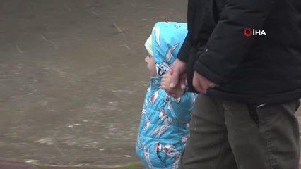 Gölcük Tabiat Parkı'nda nisan ayında kar sürprizi