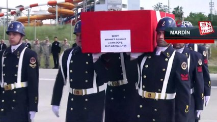 Mardin'de şehit asker törenle memleketine uğurlandı