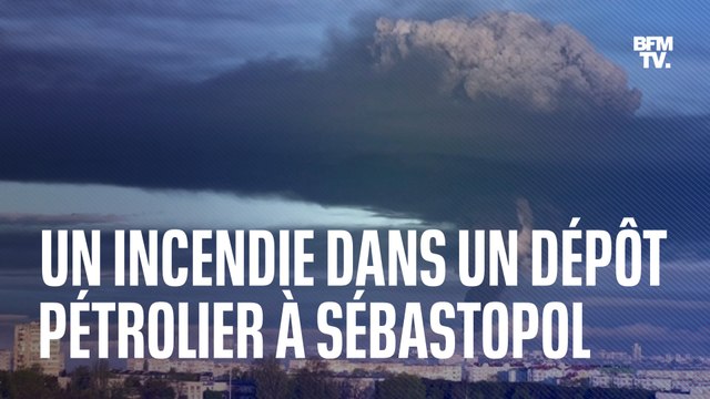 Un dépôt pétrolier prend feu à Sébastopol, en Crimée, après une attaque de drones