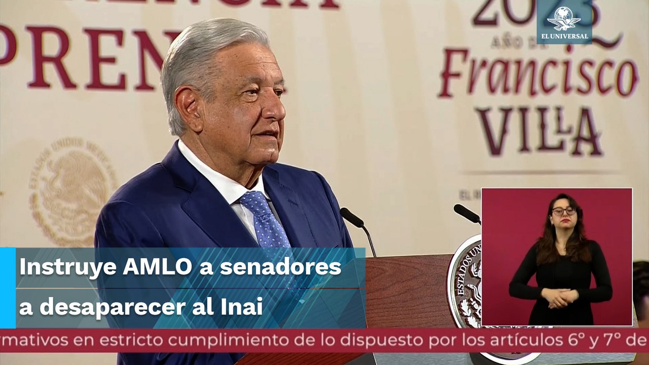 AMLO ordena desaparecer sin titubeos al Inai #EnPortada