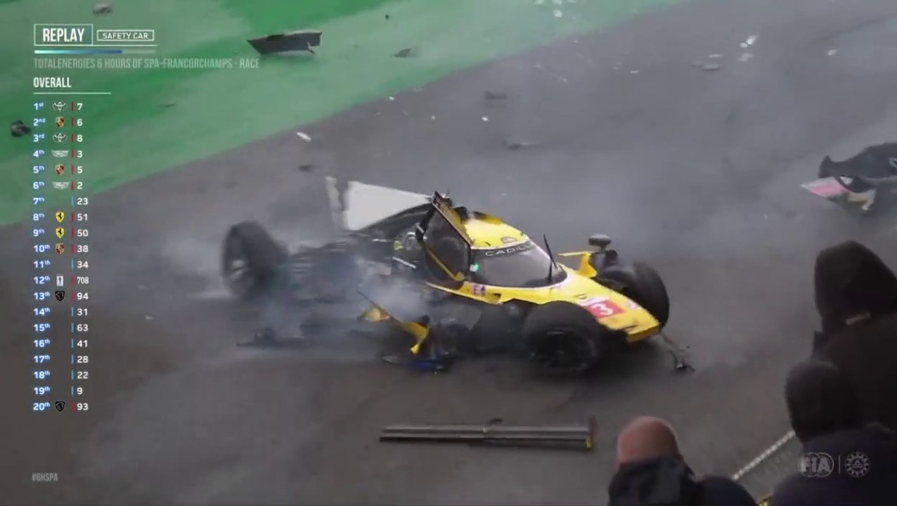 WEC 2023 6H Spa Race Van Der Zande Massive Crash