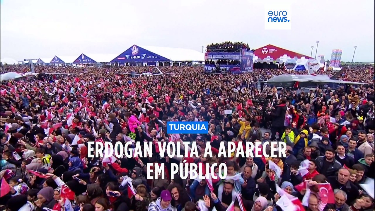 Erdogan volta a aparecer em público