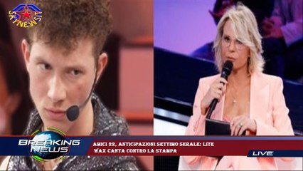 Amici 22, anticipazioni settimo serale: lite  Wax canta contro la stampa