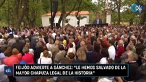 Feijóo advierte a Sánchez Le hemos salvado de la mayor chapuza legal de la historia