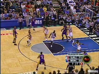 This Date in NBA History: Kobe Bryant drives baseline for a poster slam on defenders in 2003