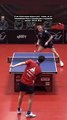 The spectacular end of the table tennis rally