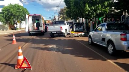 Idosa fica ferida em acidente entre Hilux e outros três veículos no Claudete
