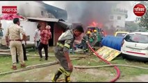 सरोजनीनगर थाने में लगी आग, दो पुलिसकर्मी झुलसे