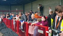 Crawley Town fans celebrate survival and meet players after game