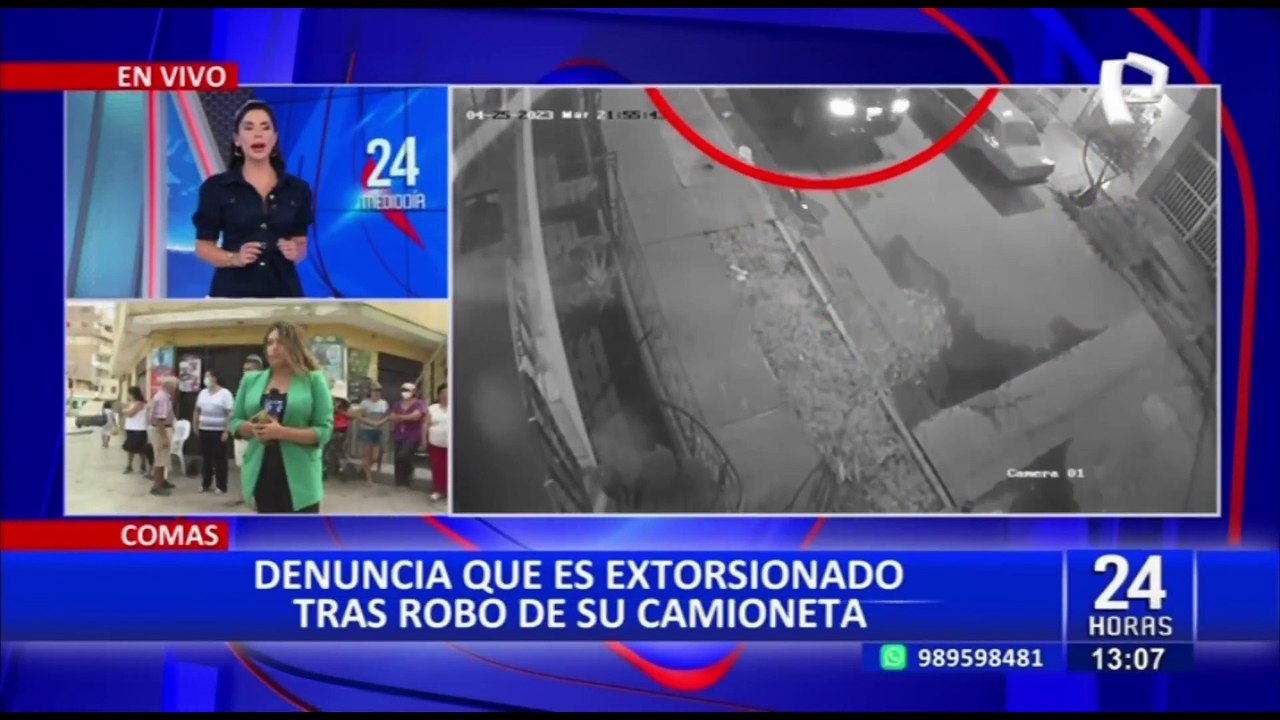 Comas: Vecino sufre el robo de su camioneta y es extorsionado