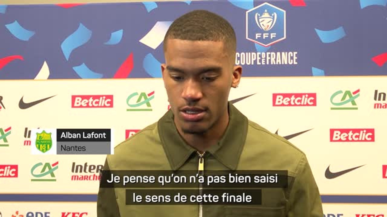 Finale - Lafont : "Un grand sentiment de honte"